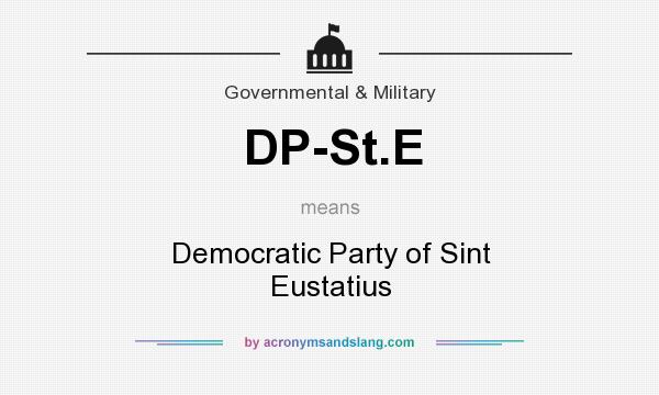 What does DP-St.E mean? It stands for Democratic Party of Sint Eustatius