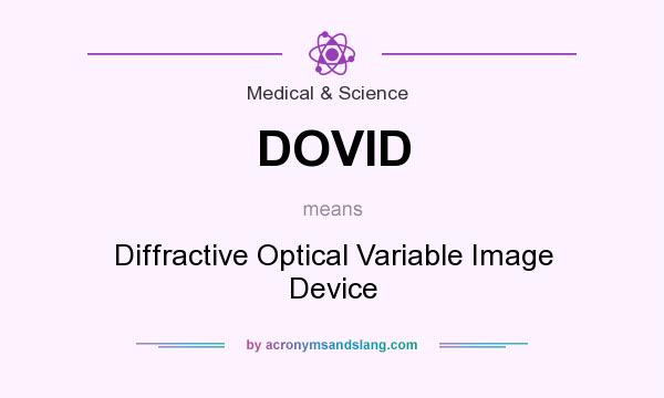 What does DOVID mean? It stands for Diffractive Optical Variable Image Device