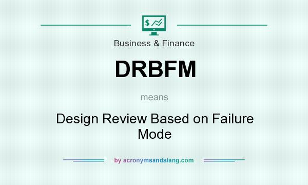 What does DRBFM mean? It stands for Design Review Based on Failure Mode