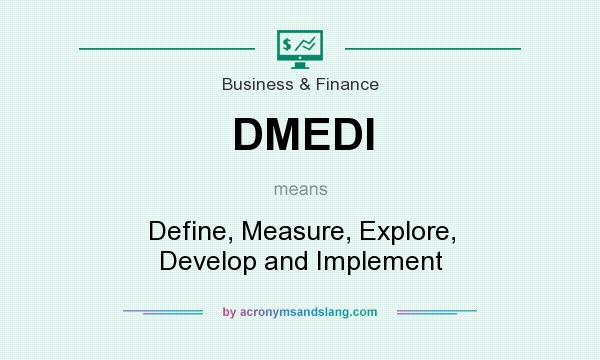 What does DMEDI mean? It stands for Define, Measure, Explore, Develop and Implement