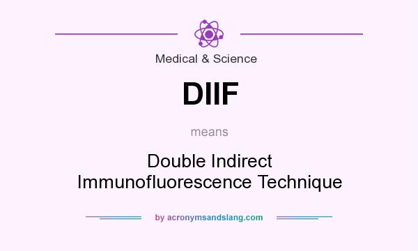 What does DIIF mean? It stands for Double Indirect Immunofluorescence Technique