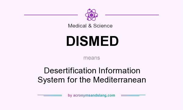 What does DISMED mean? It stands for Desertification Information System for the Mediterranean