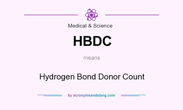 What does HBDC mean? It stands for Hydrogen Bond Donor Count