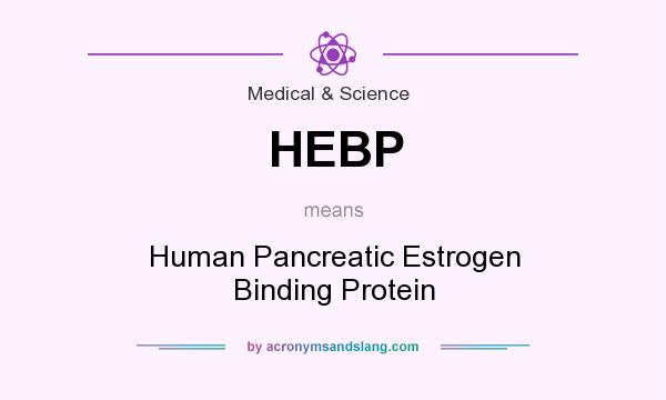 What does HEBP mean? It stands for Human Pancreatic Estrogen Binding Protein