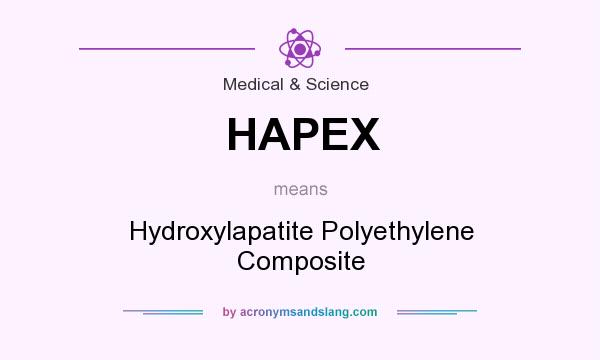 What does HAPEX mean? It stands for Hydroxylapatite Polyethylene Composite