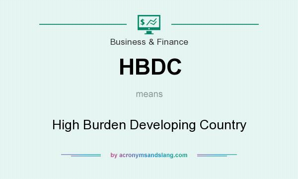 What does HBDC mean? It stands for High Burden Developing Country