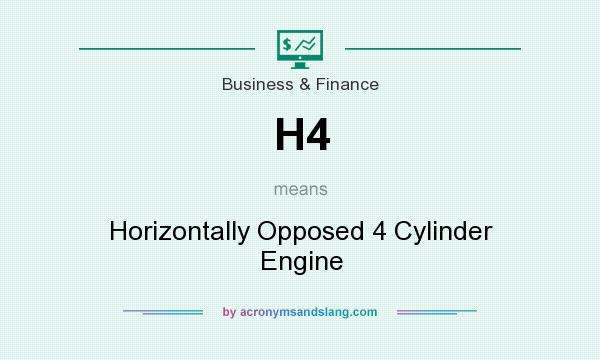 What does H4 mean? It stands for Horizontally Opposed 4 Cylinder Engine