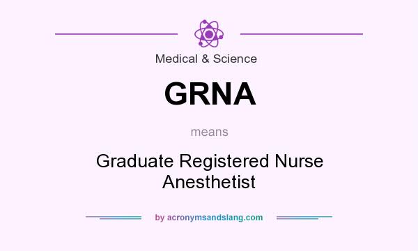 What does GRNA mean? It stands for Graduate Registered Nurse Anesthetist