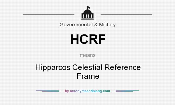What does HCRF mean? It stands for Hipparcos Celestial Reference Frame