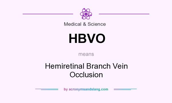 What does HBVO mean? It stands for Hemiretinal Branch Vein Occlusion