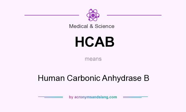 What does HCAB mean? It stands for Human Carbonic Anhydrase B