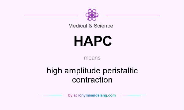 What does HAPC mean? It stands for high amplitude peristaltic contraction