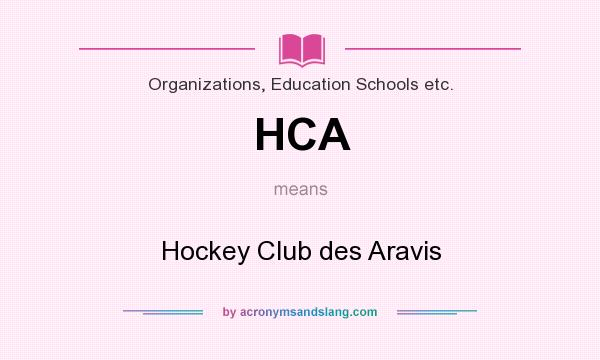 What does HCA mean? It stands for Hockey Club des Aravis