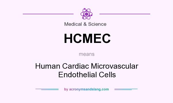 What does HCMEC mean? It stands for Human Cardiac Microvascular Endothelial Cells