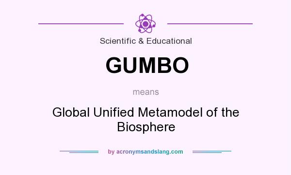 What does GUMBO mean? It stands for Global Unified Metamodel of the Biosphere