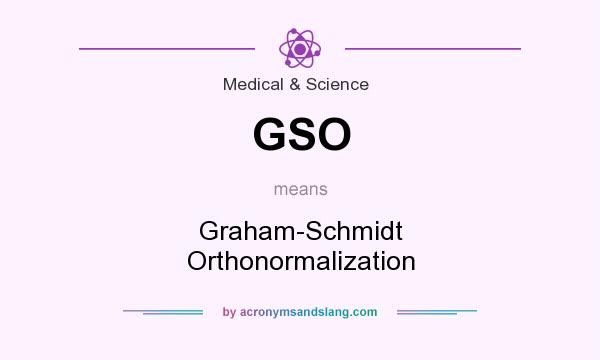 What does GSO mean? It stands for Graham-Schmidt Orthonormalization