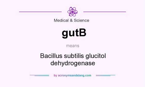 What does gutB mean? It stands for Bacillus subtilis glucitol dehydrogenase