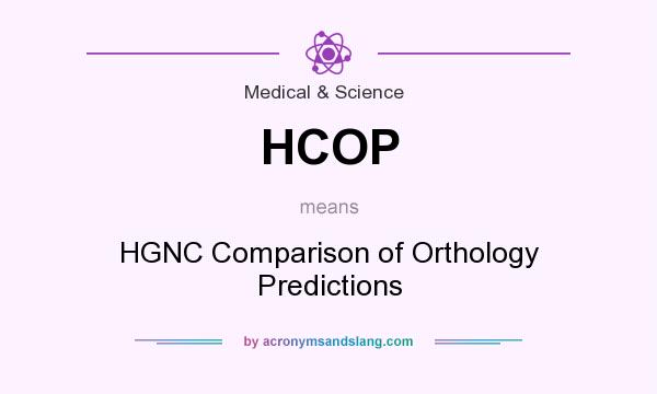 What does HCOP mean? It stands for HGNC Comparison of Orthology Predictions