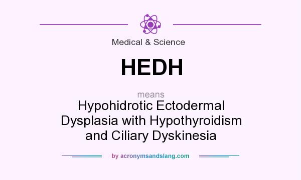 What does HEDH mean? It stands for Hypohidrotic Ectodermal Dysplasia with Hypothyroidism and Ciliary Dyskinesia
