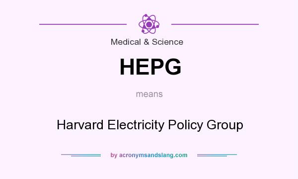 What does HEPG mean? It stands for Harvard Electricity Policy Group