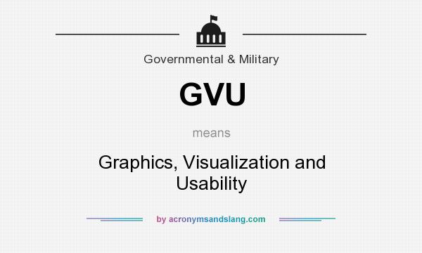 What does GVU mean? It stands for Graphics, Visualization and Usability