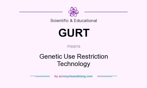 What does GURT mean? It stands for Genetic Use Restriction Technology