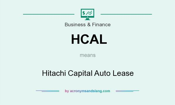 What does HCAL mean? It stands for Hitachi Capital Auto Lease