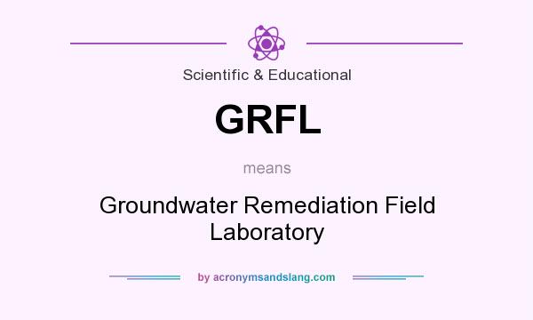 What does GRFL mean? It stands for Groundwater Remediation Field Laboratory