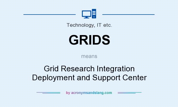 What does GRIDS mean? It stands for Grid Research Integration Deployment and Support Center