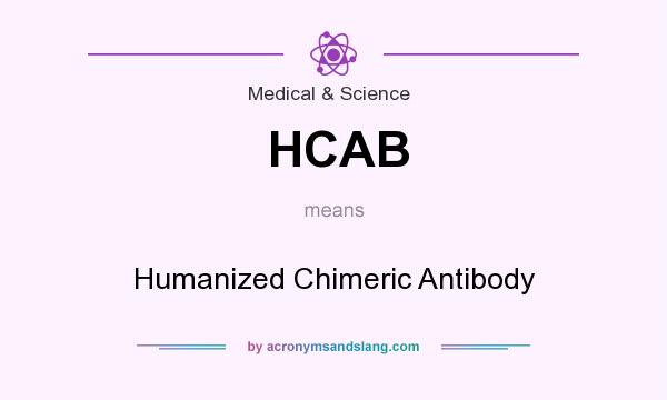 What does HCAB mean? It stands for Humanized Chimeric Antibody