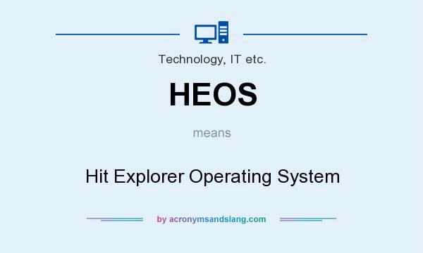 What does HEOS mean? It stands for Hit Explorer Operating System