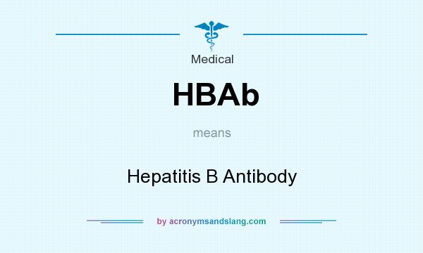 What does HBAb mean? It stands for Hepatitis B Antibody