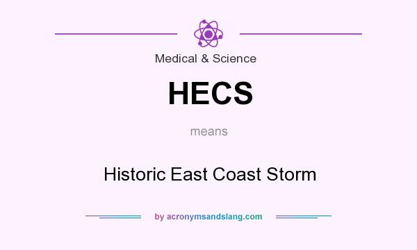 What does HECS mean? It stands for Historic East Coast Storm