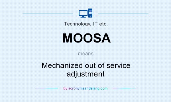 What does MOOSA mean? It stands for Mechanized out of service adjustment