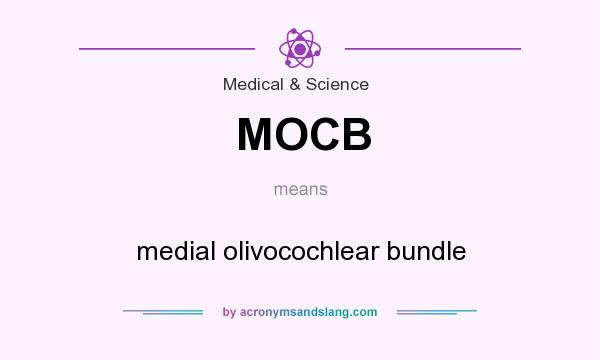 What does MOCB mean? It stands for medial olivocochlear bundle