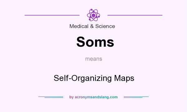 What does Soms mean? It stands for Self-Organizing Maps