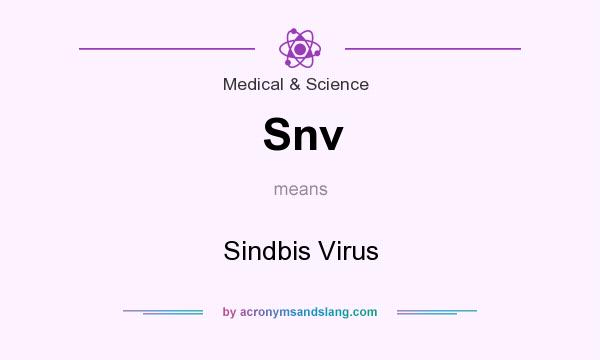 What does Snv mean? It stands for Sindbis Virus