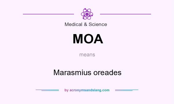 What does MOA mean? It stands for Marasmius oreades