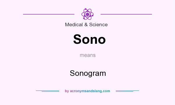 What does Sono mean? It stands for Sonogram