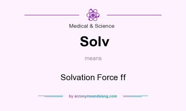 What does Solv mean? It stands for Solvation Force ff
