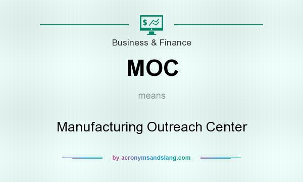 What does MOC mean? It stands for Manufacturing Outreach Center