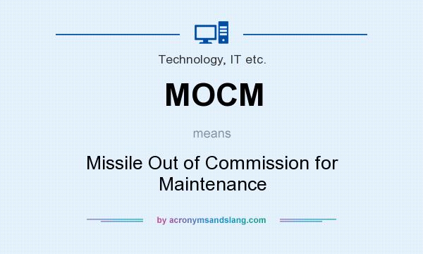 What does MOCM mean? It stands for Missile Out of Commission for Maintenance