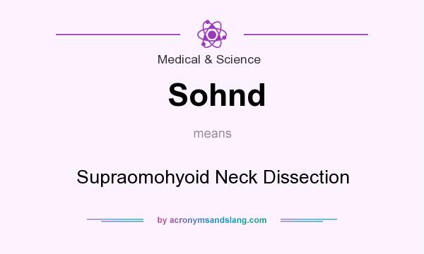 What does Sohnd mean? It stands for Supraomohyoid Neck Dissection