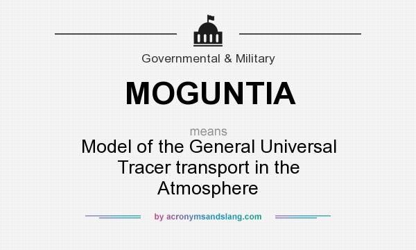 What does MOGUNTIA mean? It stands for Model of the General Universal Tracer transport in the Atmosphere
