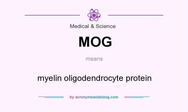 What does MOG mean? It stands for myelin oligodendrocyte protein