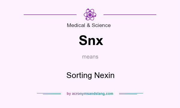 What does Snx mean? It stands for Sorting Nexin