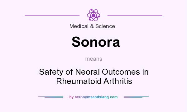 What does Sonora mean? It stands for Safety of Neoral Outcomes in Rheumatoid Arthritis