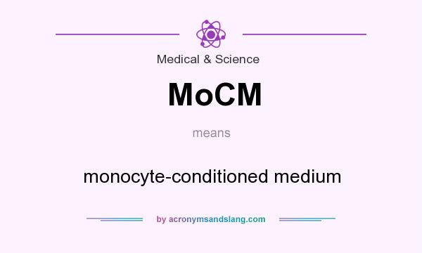 What does MoCM mean? It stands for monocyte-conditioned medium