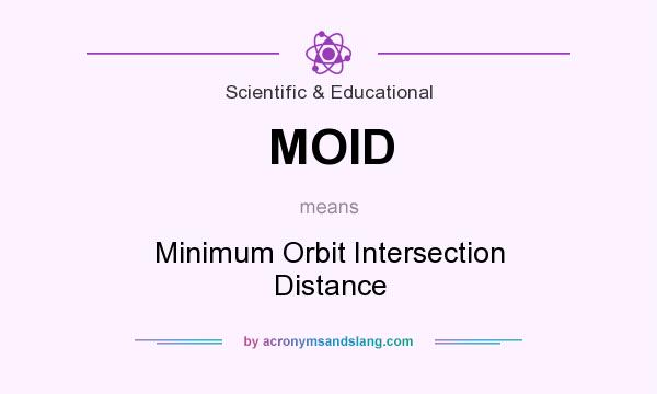 What does MOID mean? It stands for Minimum Orbit Intersection Distance