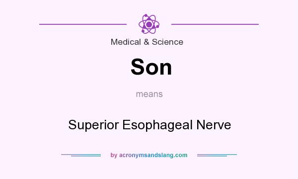 What does Son mean? It stands for Superior Esophageal Nerve